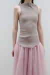 Marc Le Bihan Silk Shrink Turtleneck Top 26957 Series MLB-26957 E23-GKMG ROSE ANCIEN Dried Rose 26957 E23